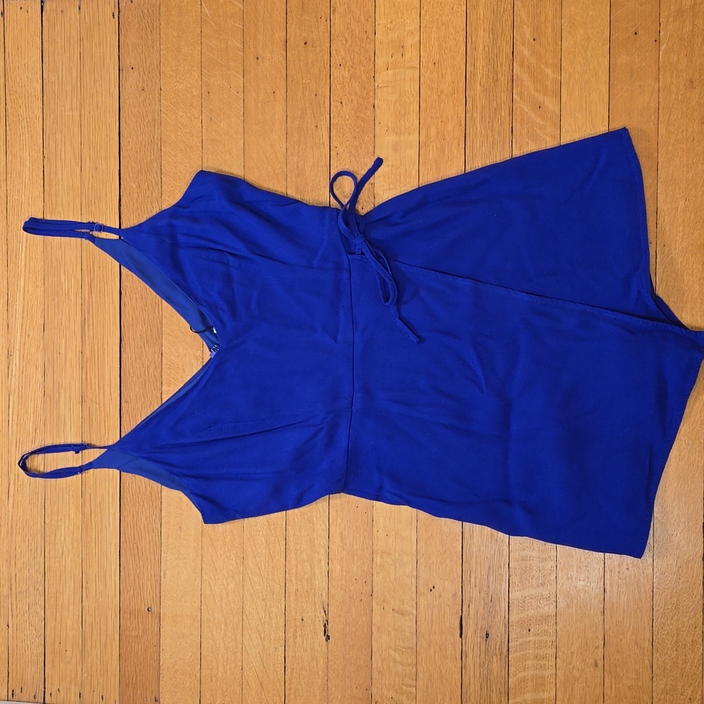 NWT, superdown, Karen Wrap Romper, Royal Blue, Women's S